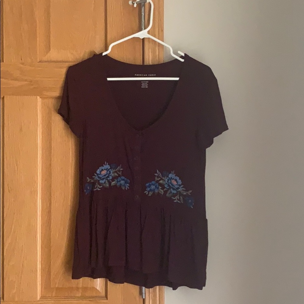American Eagle peplum top